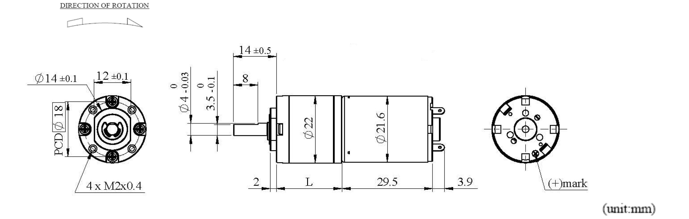PK22 Appearance Dimensions