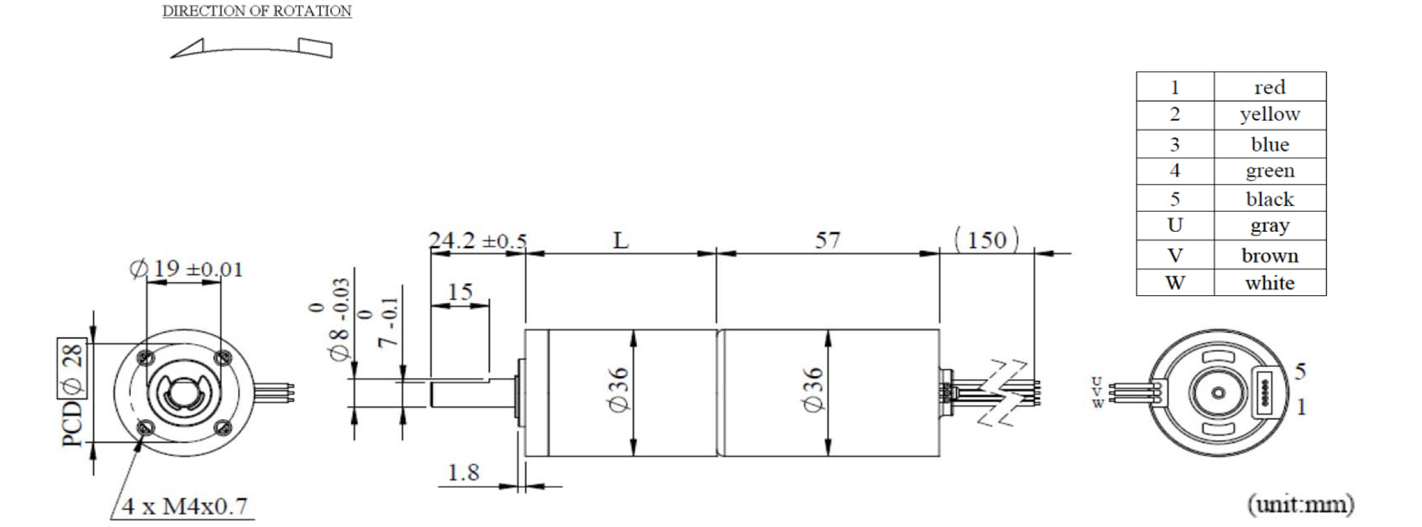 PK36V Appearance Dimensions