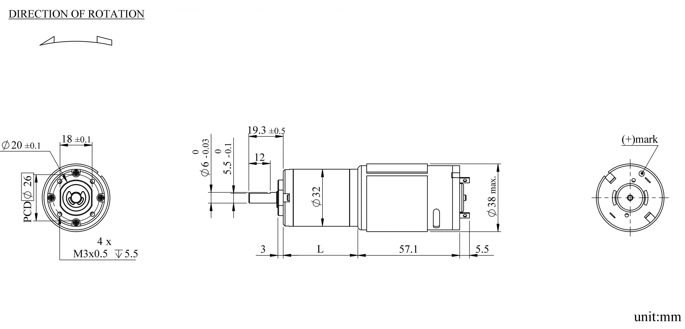 PK32K Dimensioni di Apparenza