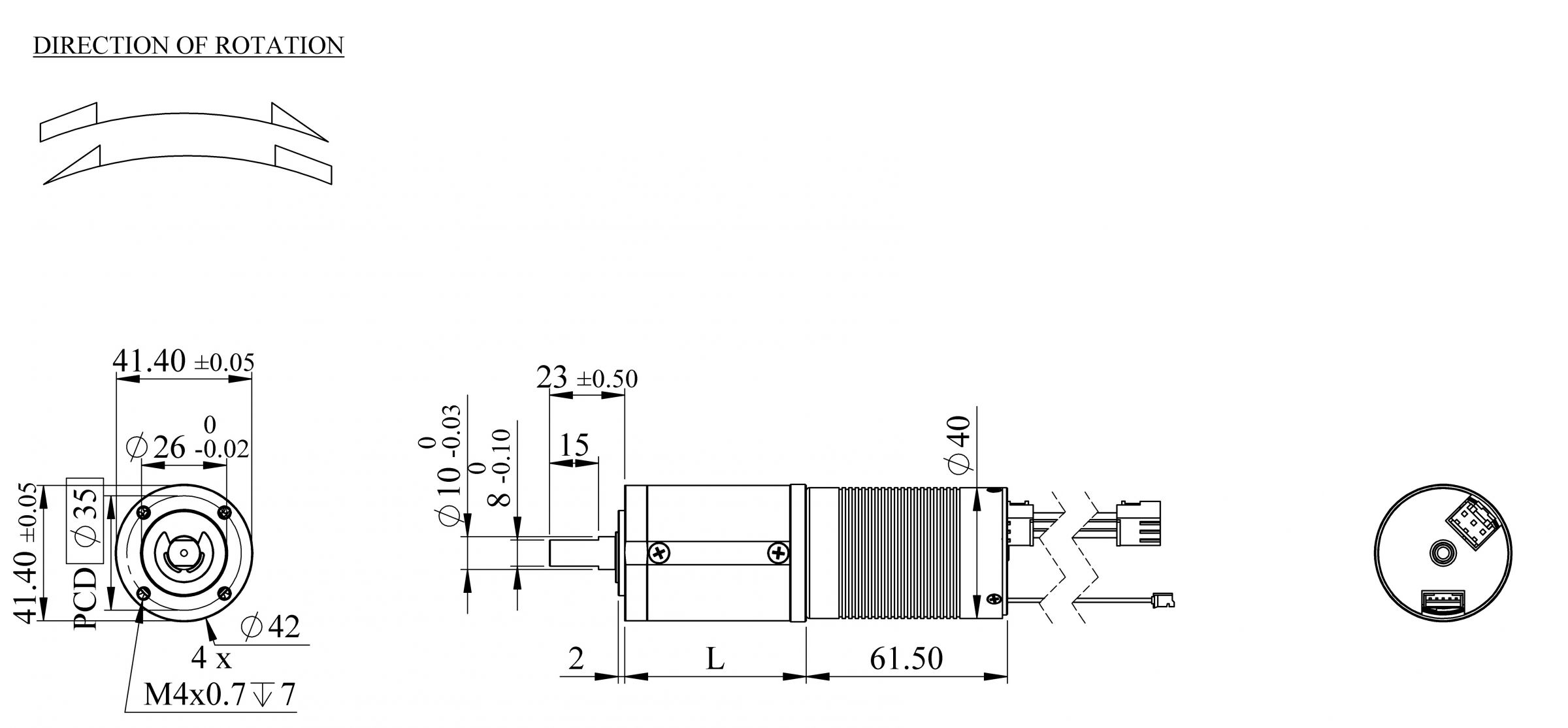 Dimensioni di apparizione PK42VDL