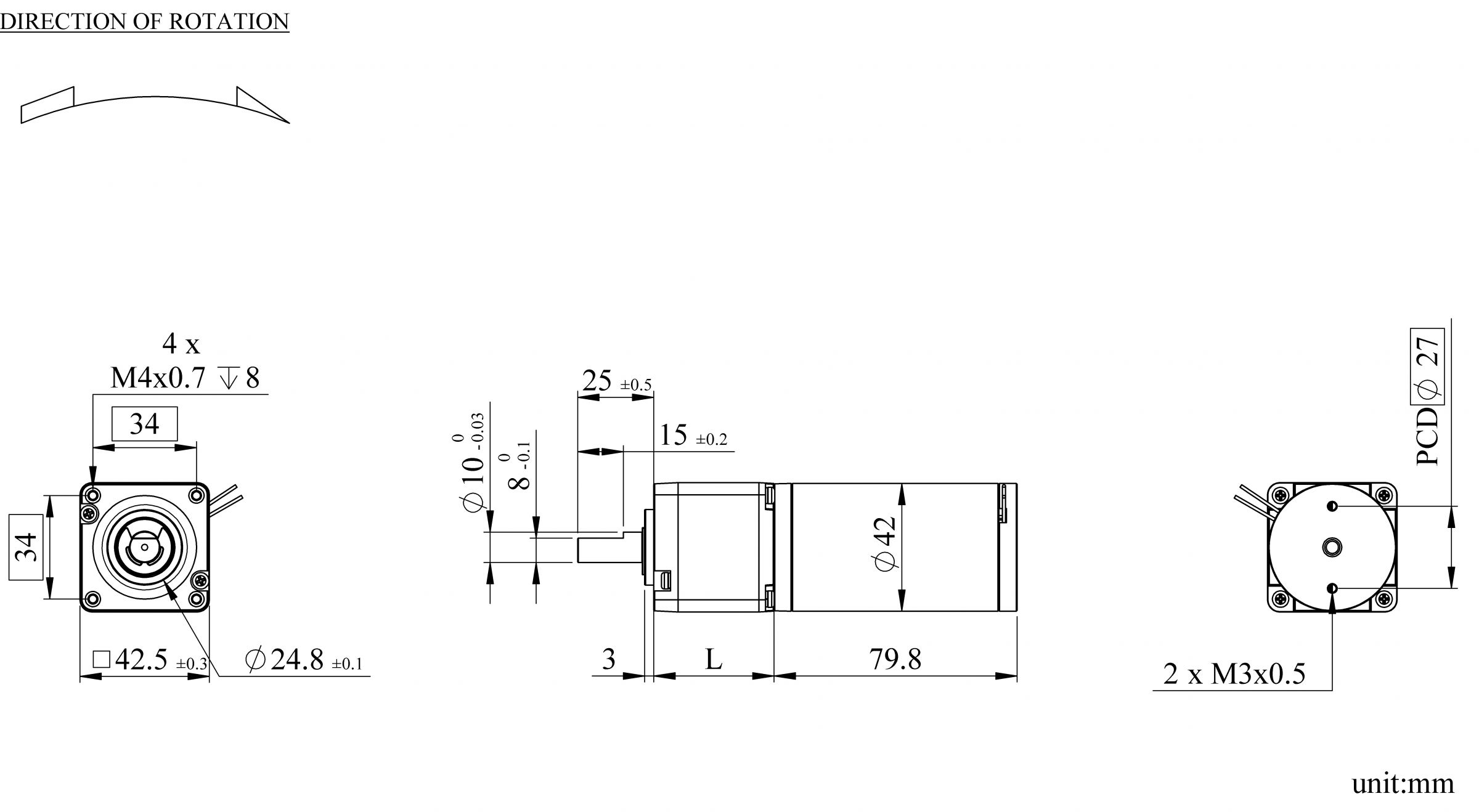 PK43M Appearance Dimensions